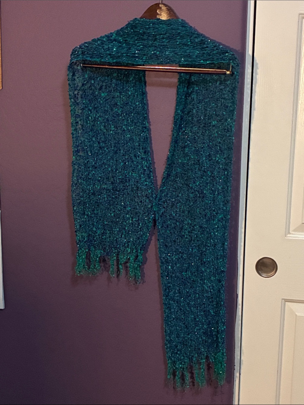KRAZY CAT? FRINGE CROCHET SPARKLE SCARF